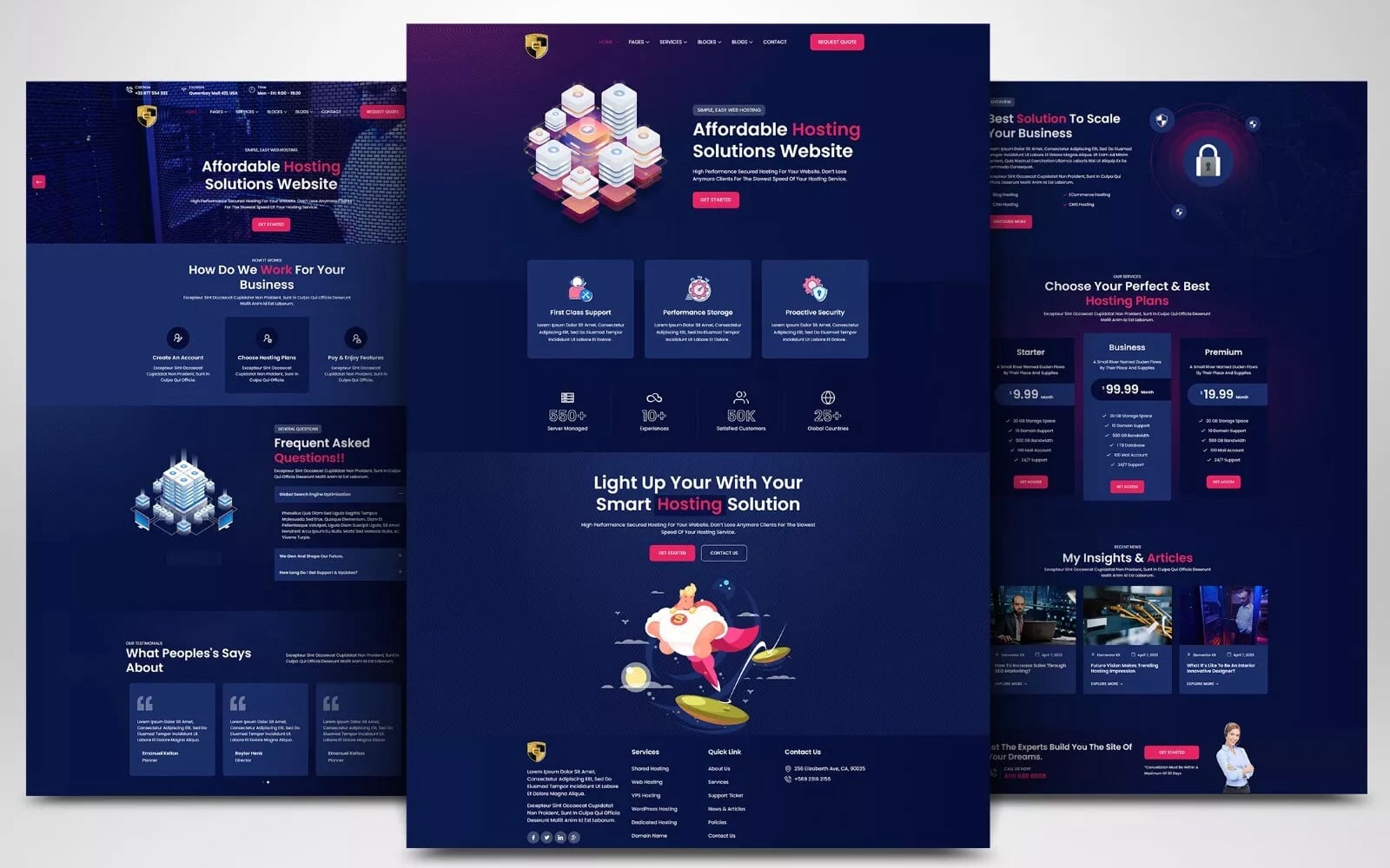 SEO, Marketing, Advertising, Web Hosting Agency Website Layout #4