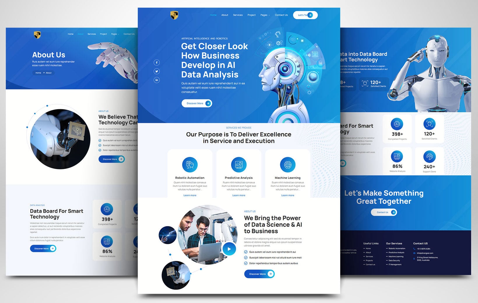 Website for companies in the industry and business sector Layout #1