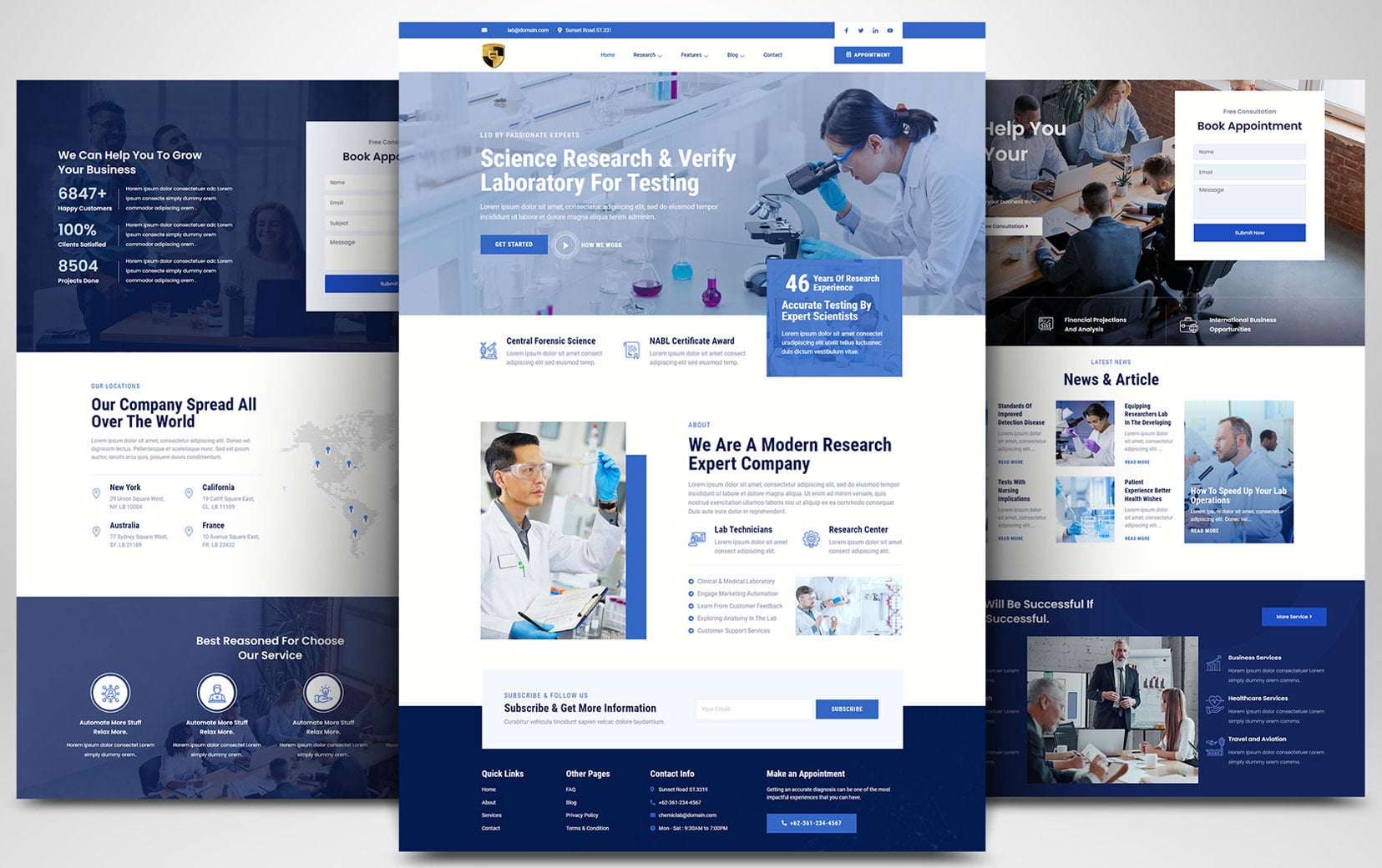 Website for companies in the industry and business sector Layout #2