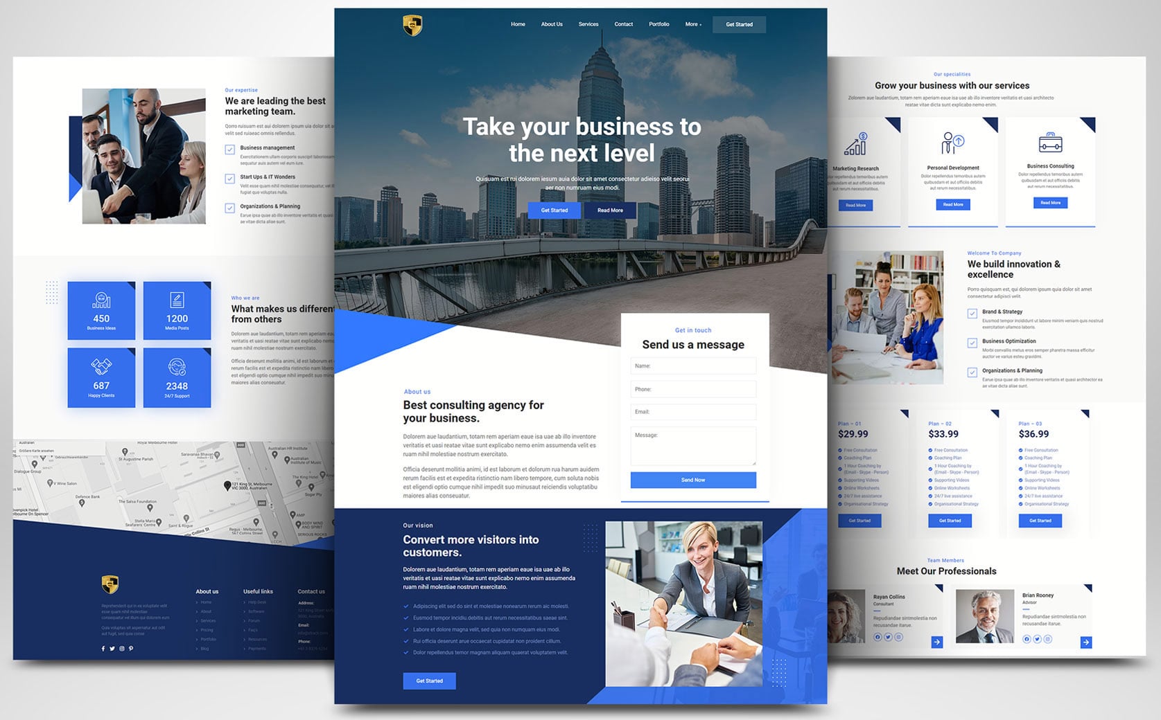 Website for companies in the industry and business sector Layout #4