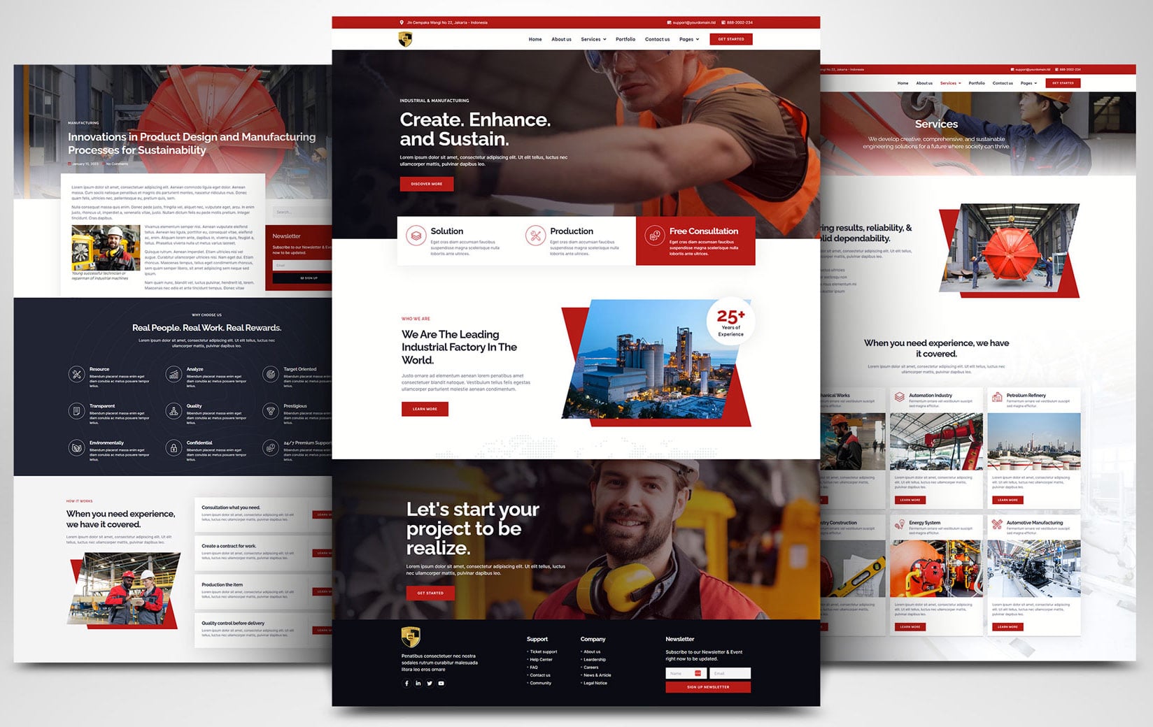 Website for companies in the industry and business sector Layout #6