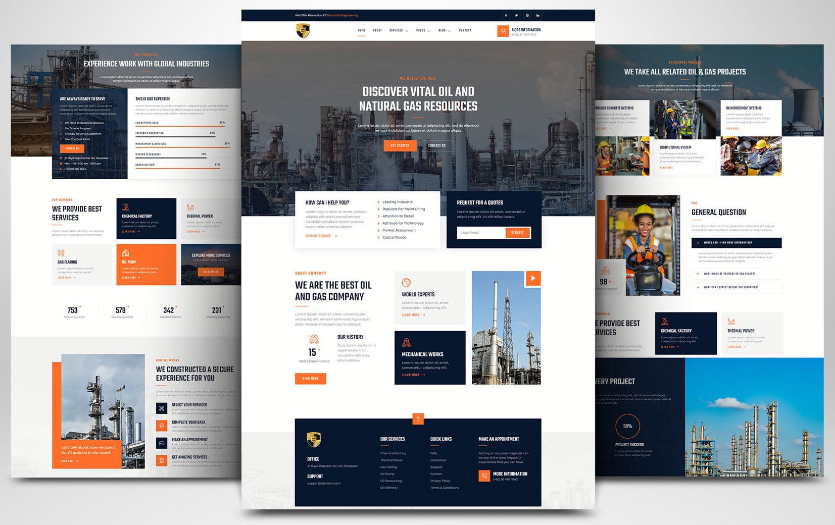 Website for companies in the industry and business sector Layout #7