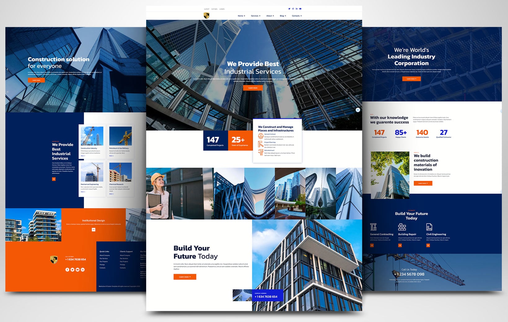 Website for companies in the industry and business sector Layout #8